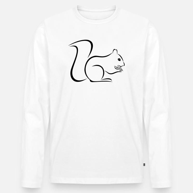 Eichhörnchen - Männer Premium Bio Langarmshirt - Weiß