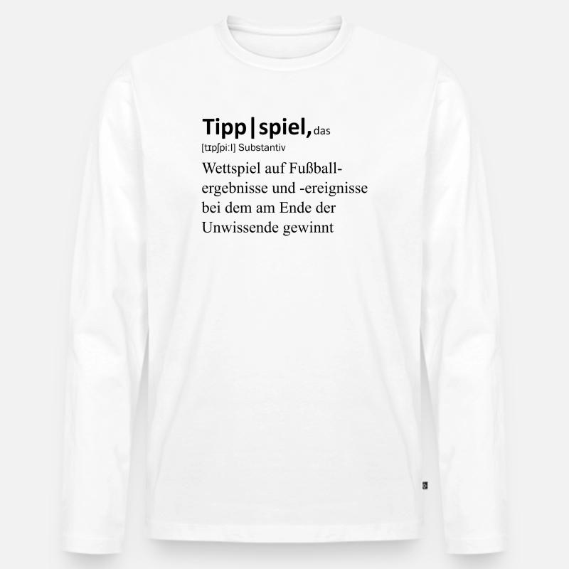 Tippspiel, das - Männer Premium Bio Langarmshirt - Weiß