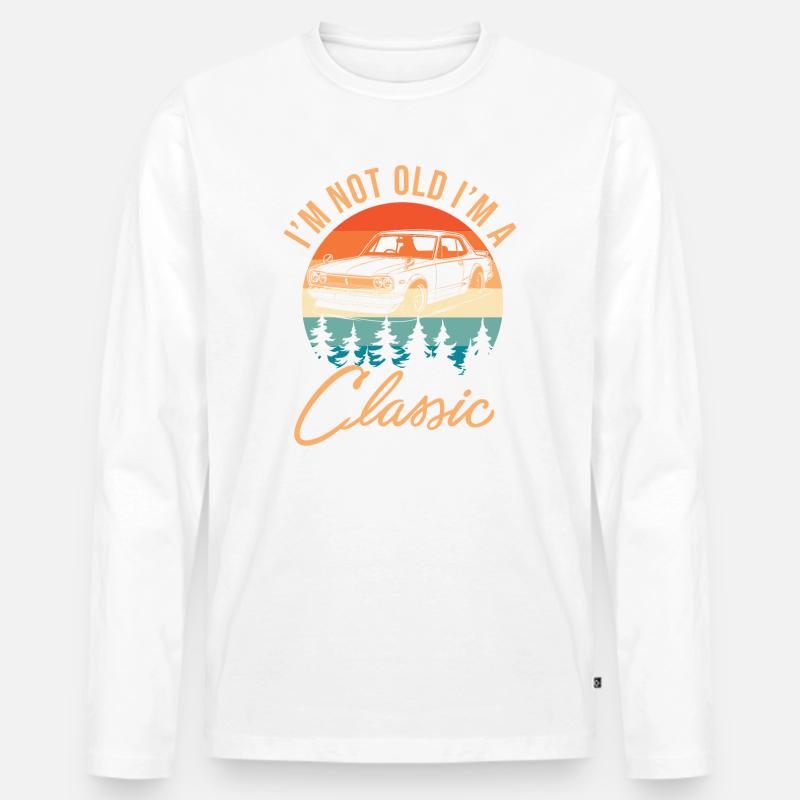 I'm Not Old I'm Classic - Männer Premium Bio Langarmshirt - Weiß