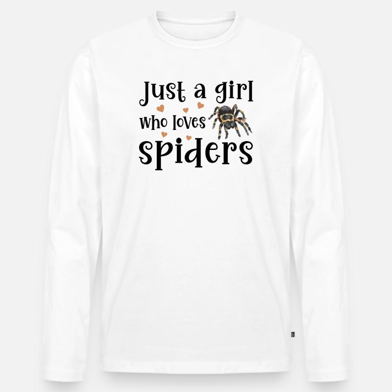 Spinne Vogelspinne - Männer Premium Bio Langarmshirt - Weiß