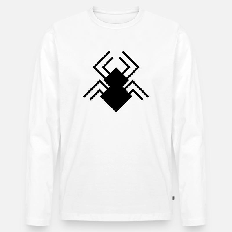 Spider-Man Logo - Männer Premium Bio Langarmshirt - Weiß