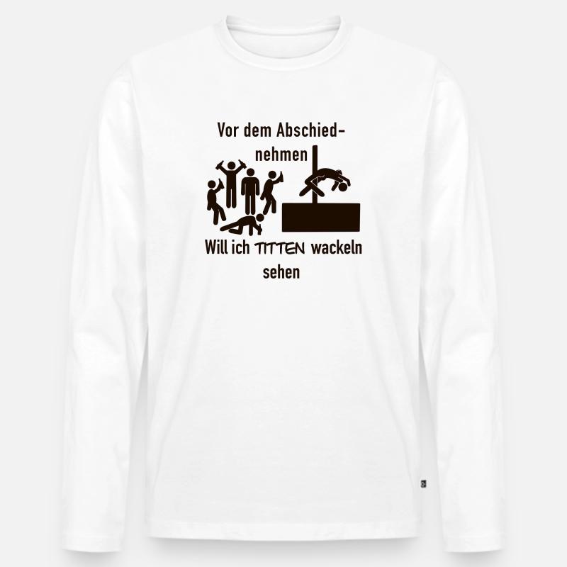 Junggesellenabschied - Spruch - Männer Premium Bio Langarmshirt - Weiß