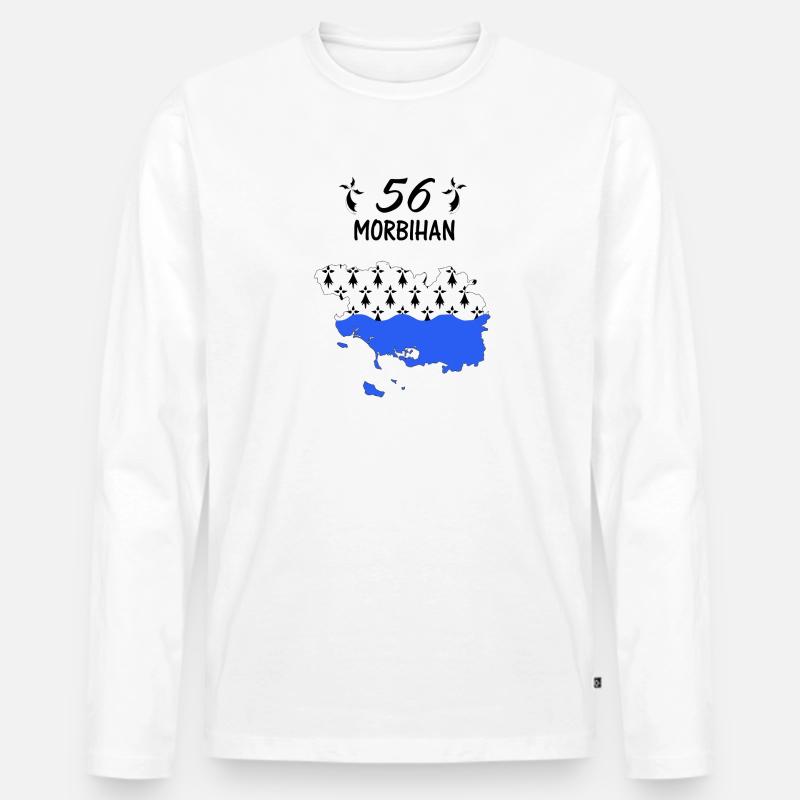 Morbihan - Männer Premium Bio Langarmshirt - Weiß