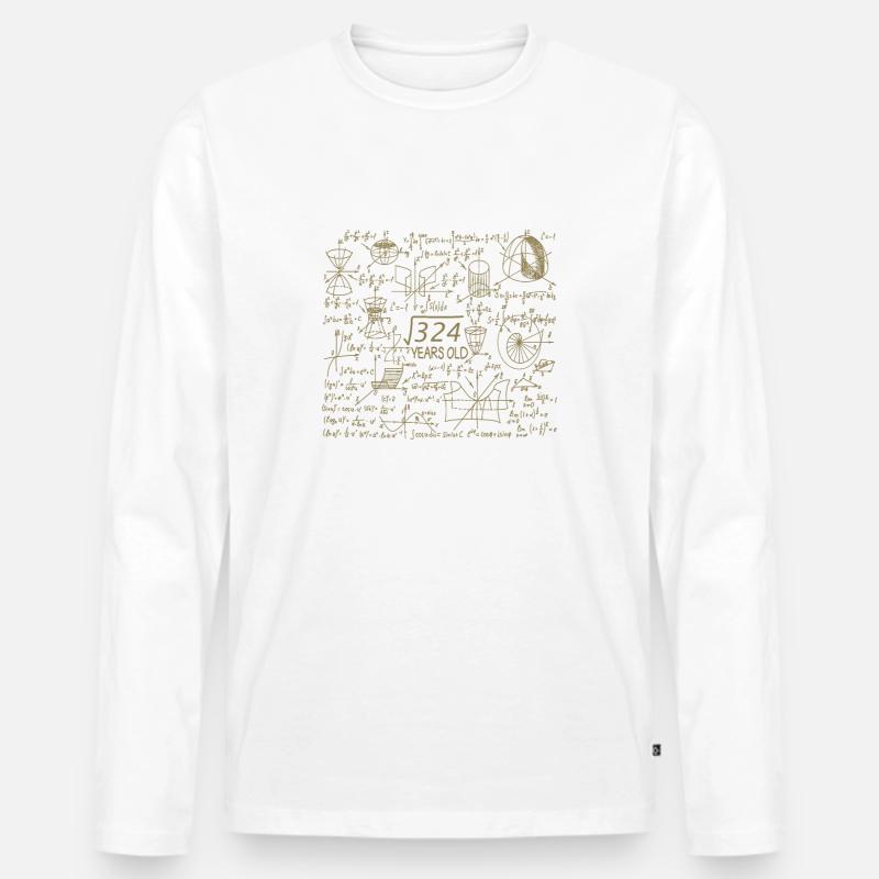 18th Birthday Math Math Student Mathefan - Men's Premium Organic Long Sleeve Shirt - white