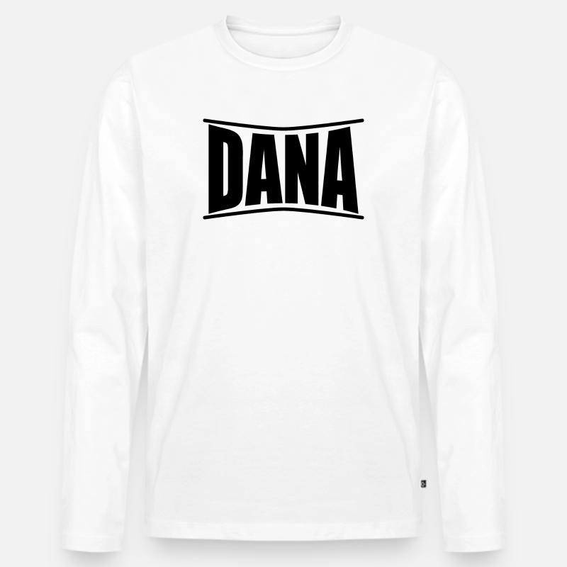 Dana T-Shirt Geschenkidee - Männer Premium Bio Langarmshirt - Weiß