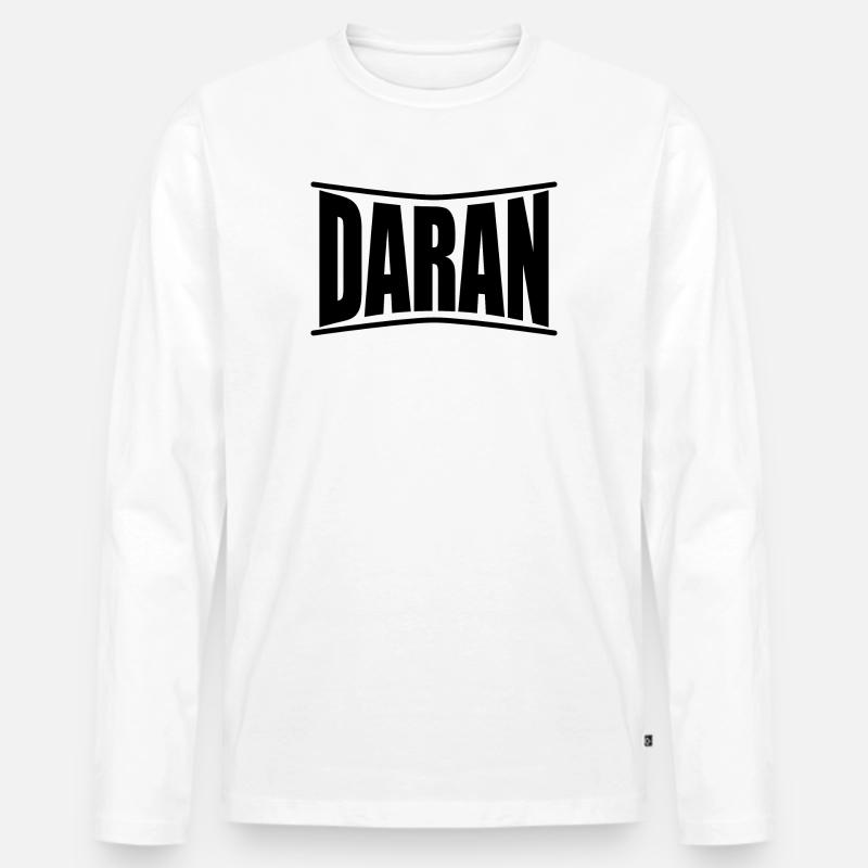 Daran T-Shirt Geschenkidee - Männer Premium Bio Langarmshirt - Weiß
