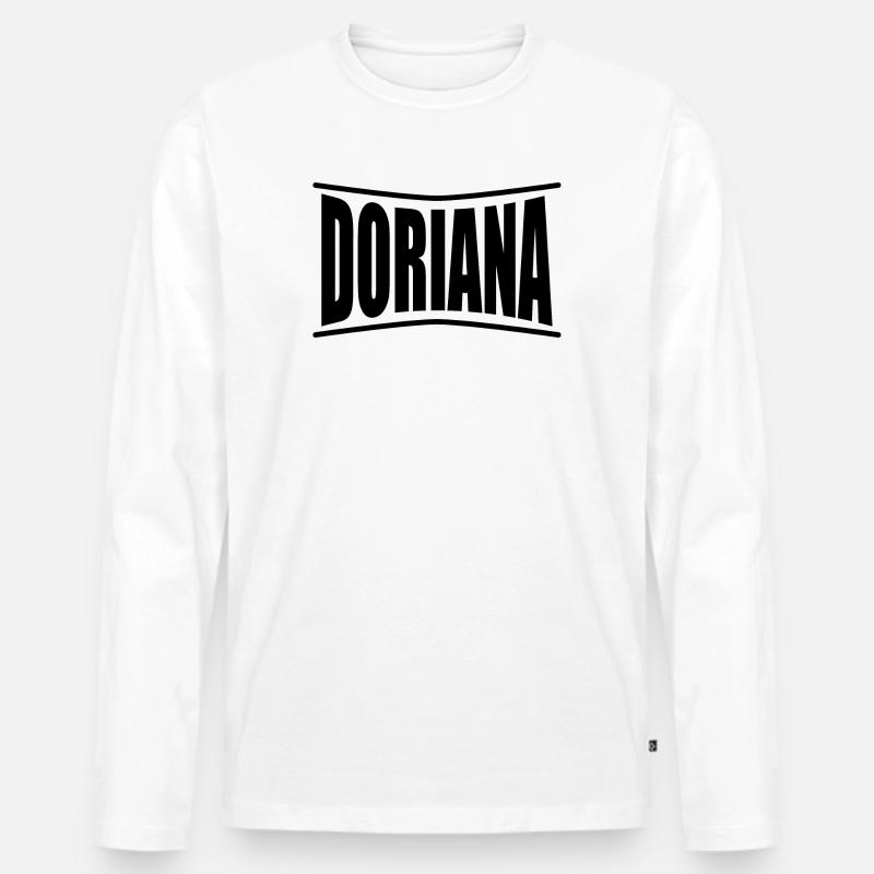 Doriana T-Shirt Geschenkidee - Männer Premium Bio Langarmshirt - Weiß