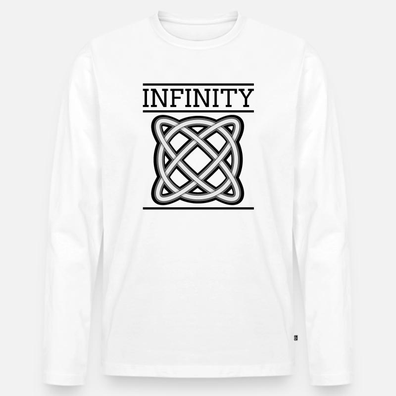 Infinity - Männer Premium Bio Langarmshirt - Weiß