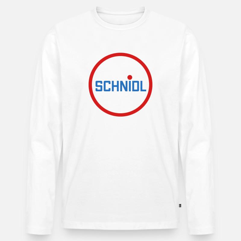 Schnidel Penis Puller Wurst - Männer Premium Bio Langarmshirt - Weiß