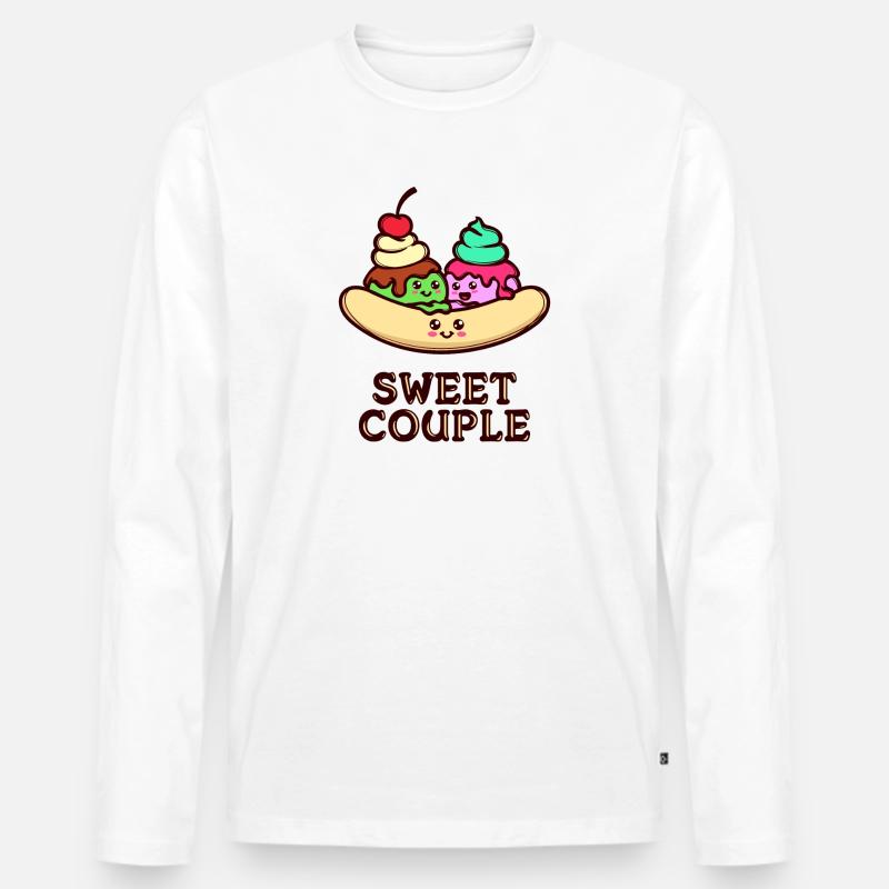 Süßigkeiten Statement Nachspeise Lecker Backen - Männer Premium Bio Langarmshirt - Weiß