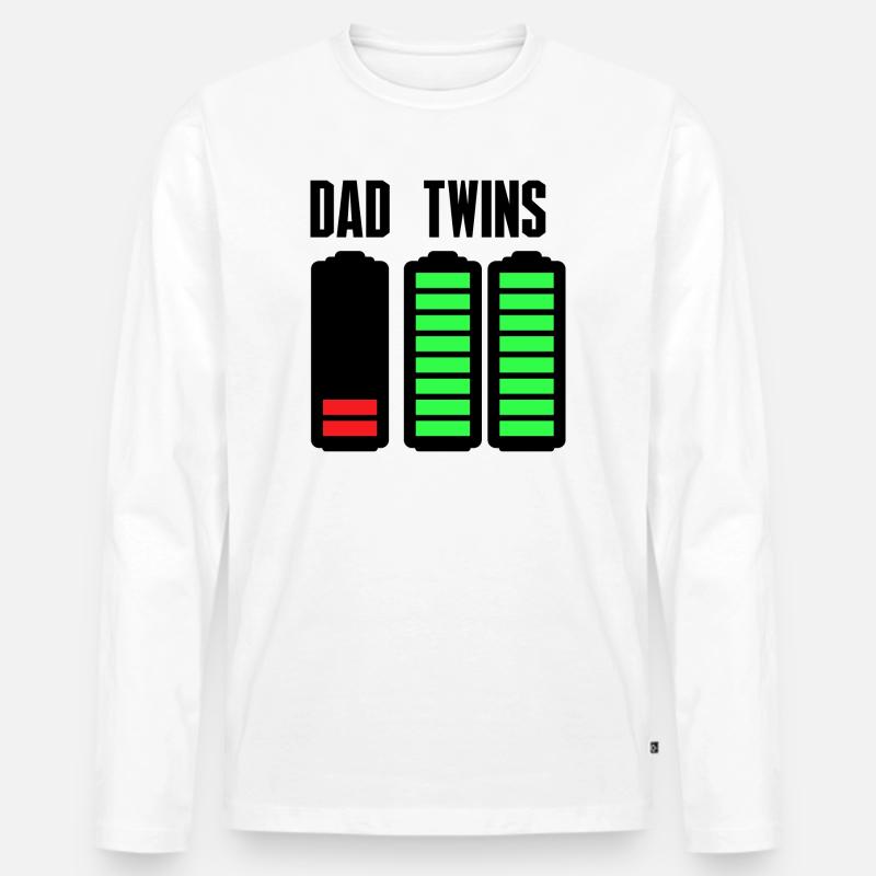 Neon Bar Equalizer auf Schwarz - Männer Premium Bio Langarmshirt - Weiß