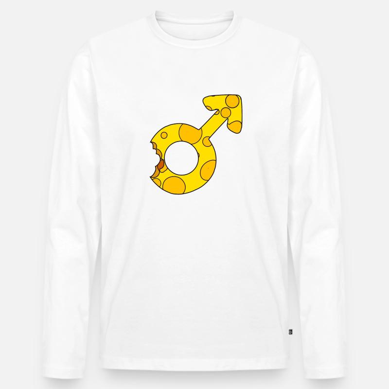 Männliches Geschlecht - Marssymbol - Männer Premium Bio Langarmshirt - Weiß