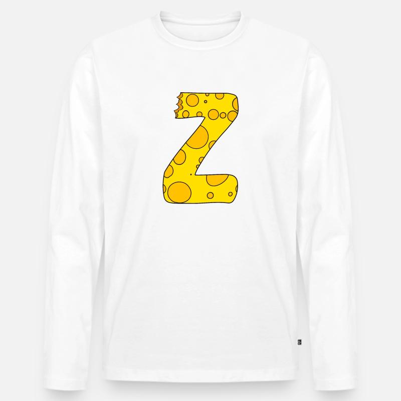Buchstabe Z - Männer Premium Bio Langarmshirt - Weiß