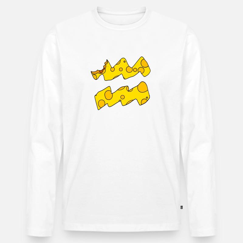 Sternzeichen Wassermann - Männer Premium Bio Langarmshirt - Weiß