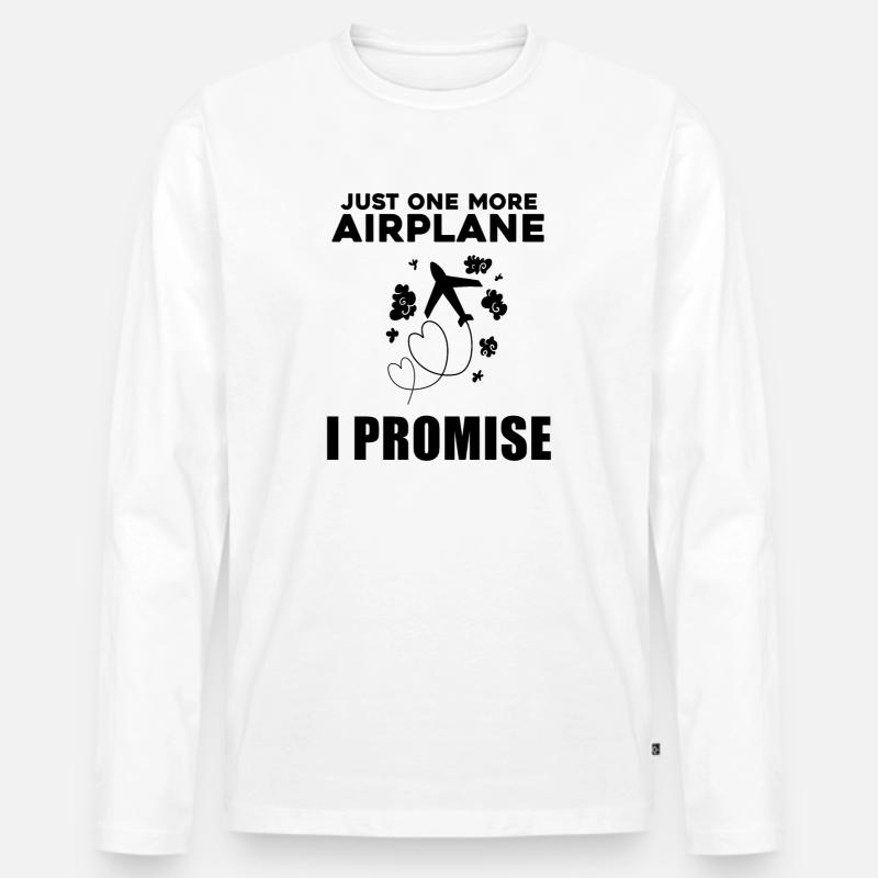 Flugzeuge Flugzeug Pilot Geschenk - Männer Premium Bio Langarmshirt - Weiß