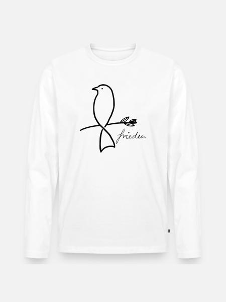 Peace - Men's Premium Organic Long Sleeve Shirt - white