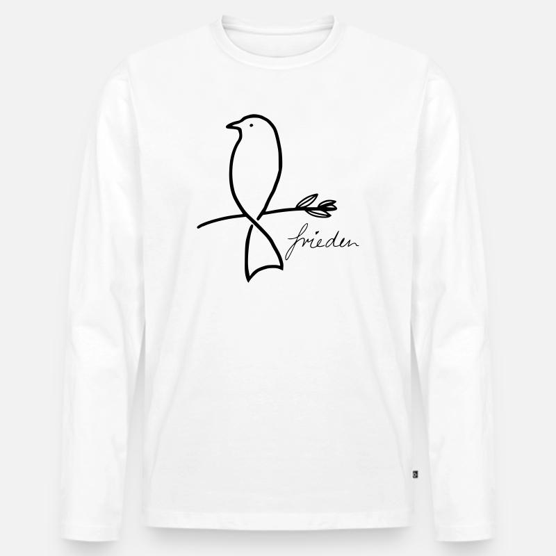 Peace - Men's Premium Organic Long Sleeve Shirt - white