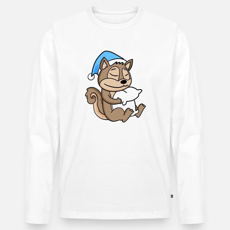 Eichhörnchen Baby - Männer Premium Bio Langarmshirt - Weiß