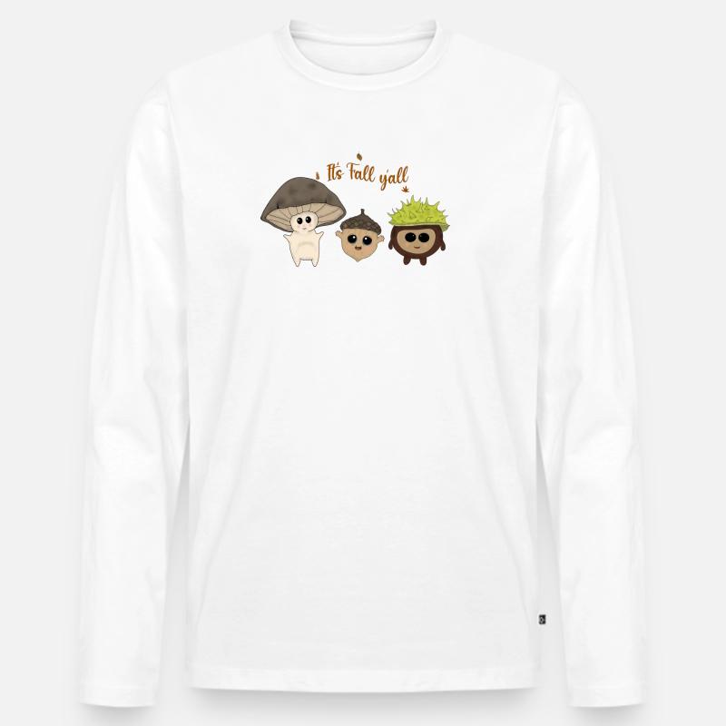 It‘s fall y‘all - Männer Premium Bio Langarmshirt - Weiß