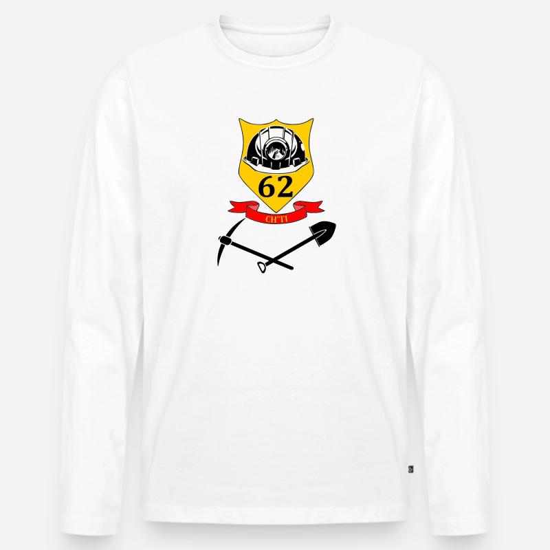 CH'TI 62 - Männer Premium Bio Langarmshirt - Weiß