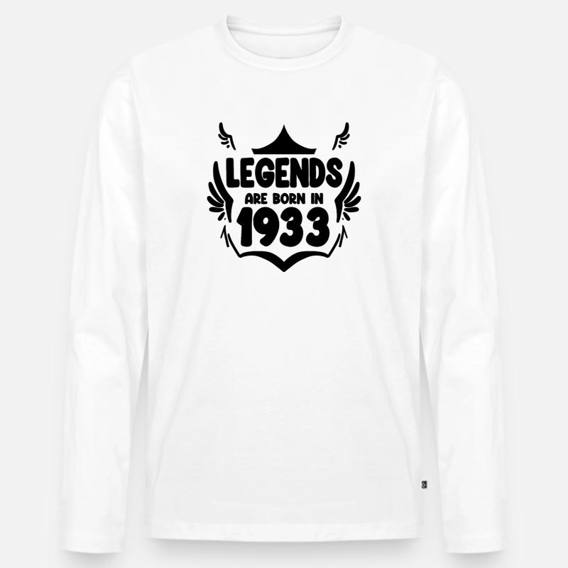 1933 - Männer Premium Bio Langarmshirt - Weiß