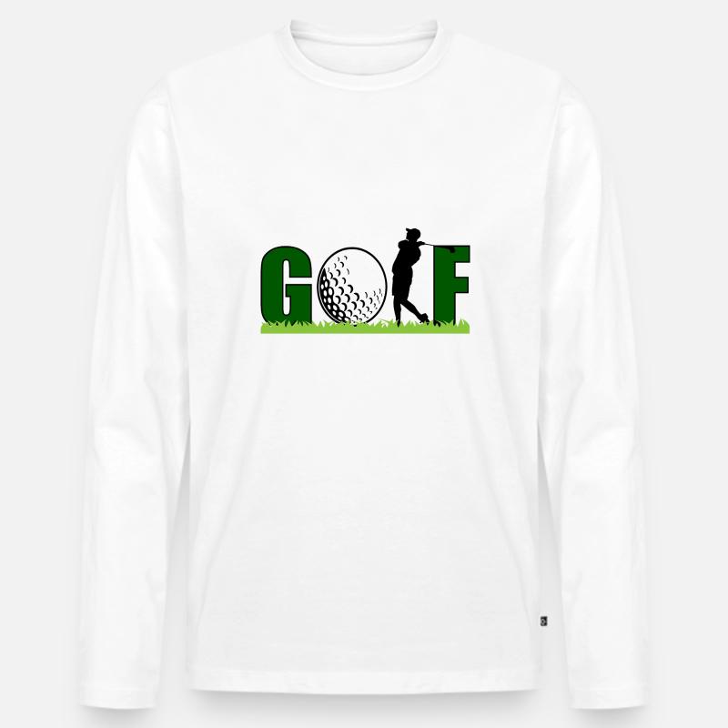 Golf - Männer Premium Bio Langarmshirt - Weiß