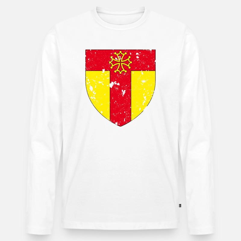 Tarn - Männer Premium Bio Langarmshirt - Weiß