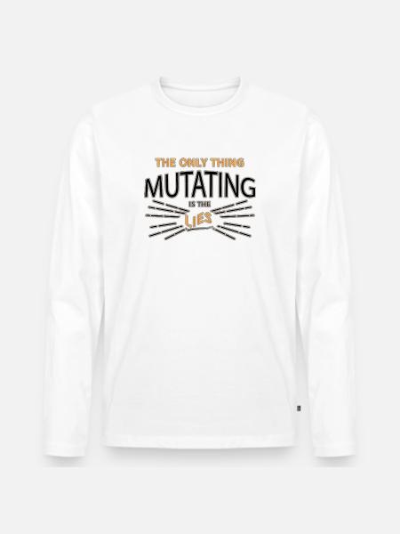 Spruch - Männer Premium Bio Langarmshirt - Weiß