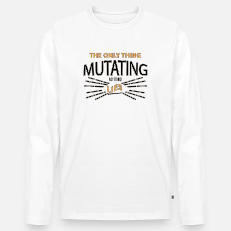 Spruch - Männer Premium Bio Langarmshirt - Weiß