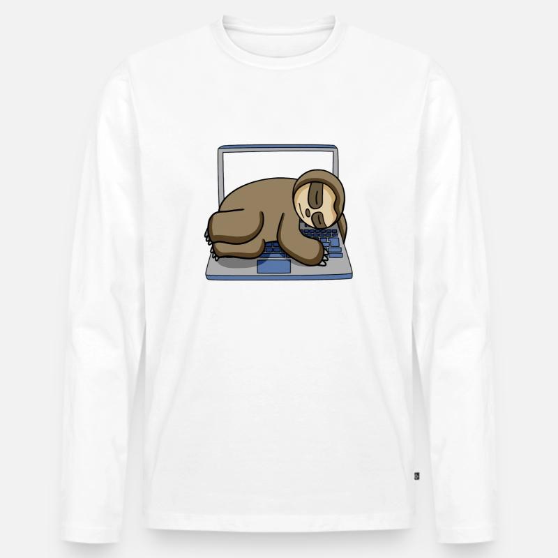 Computer Nerd Programmierer Geschenk Männer Premium Bio Langarmshirt