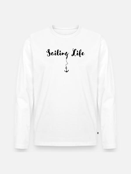 Sailing & Boating - Sail Love - Men's Premium Organic Long Sleeve Shirt - white
