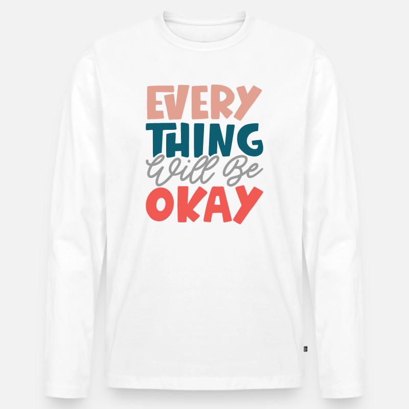 Alles wird gut - Männer Premium Bio Langarmshirt - Weiß