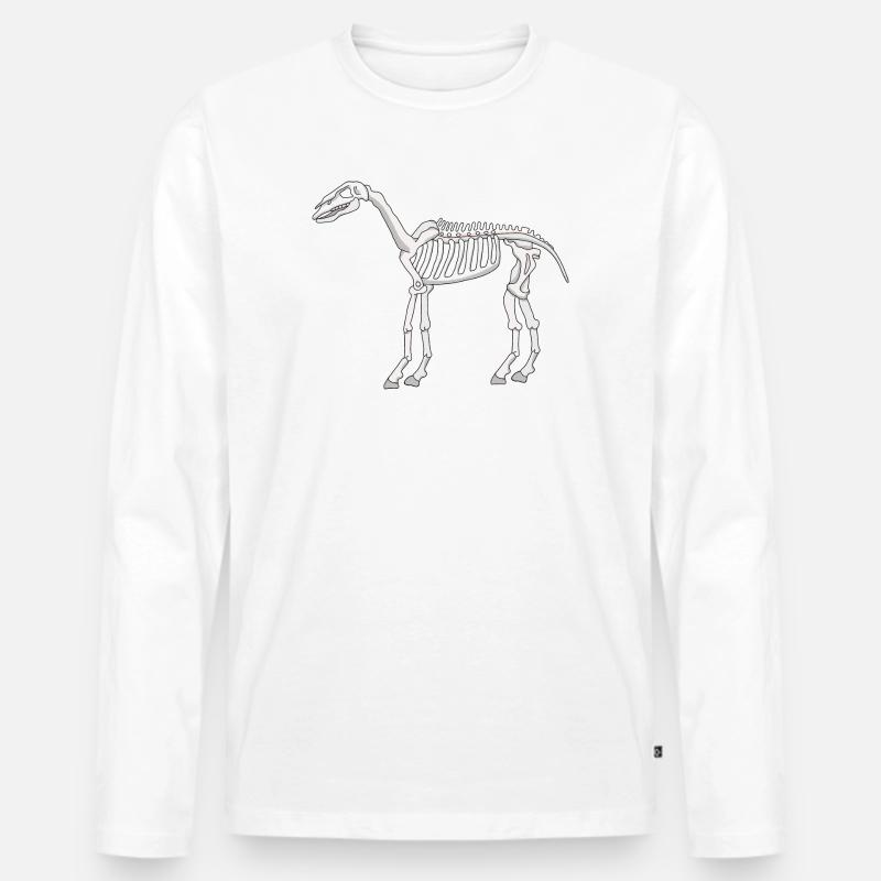 Ein Skelett eines Pferdes - Männer Premium Bio Langarmshirt - Weiß