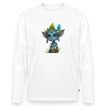 Avatar The Way of Water, cute character, navi - Men's Premium Organic Long Sleeve Shirt - white - Front - Nico (187cm)