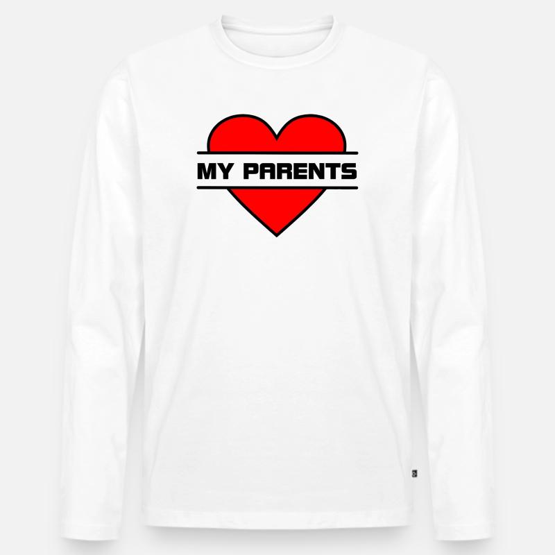 Liebe dein Herz 038 - Männer Premium Bio Langarmshirt - Weiß