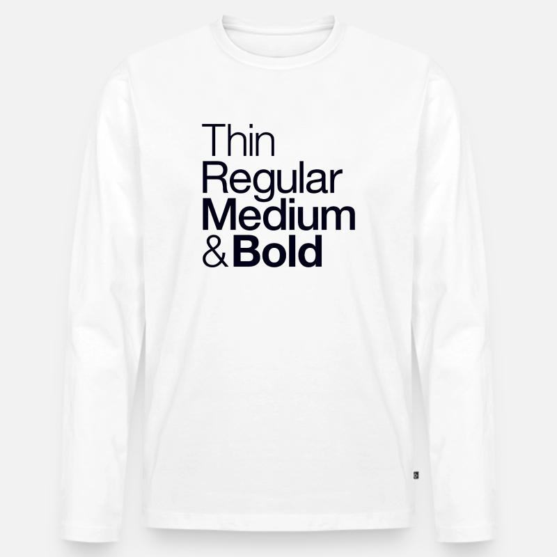 Typograph - Typografie - Design - Männer Premium Bio Langarmshirt - Weiß