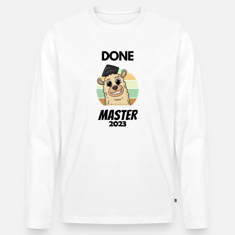 Master 2023 - Männer Premium Bio Langarmshirt - Weiß