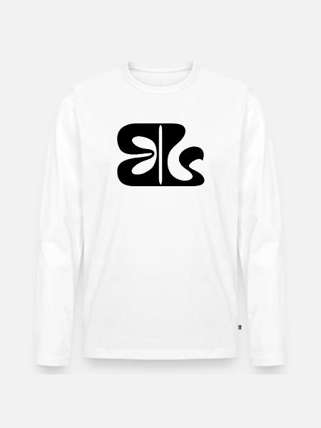 Logo Noir - T-shirt manches longues Premium bio Homme - blanc
