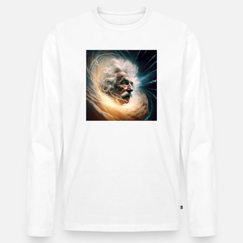 Albert MC2 - Männer Premium Bio Langarmshirt - Weiß