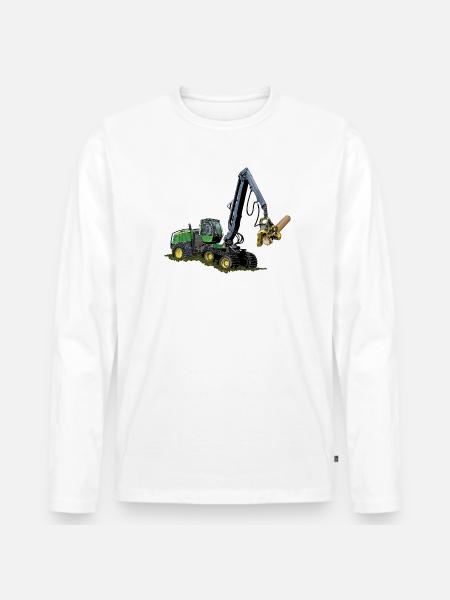 Moissonneuse-batteuse, Moissonneuse-batteuse - T-shirt manches longues Premium bio Homme - blanc