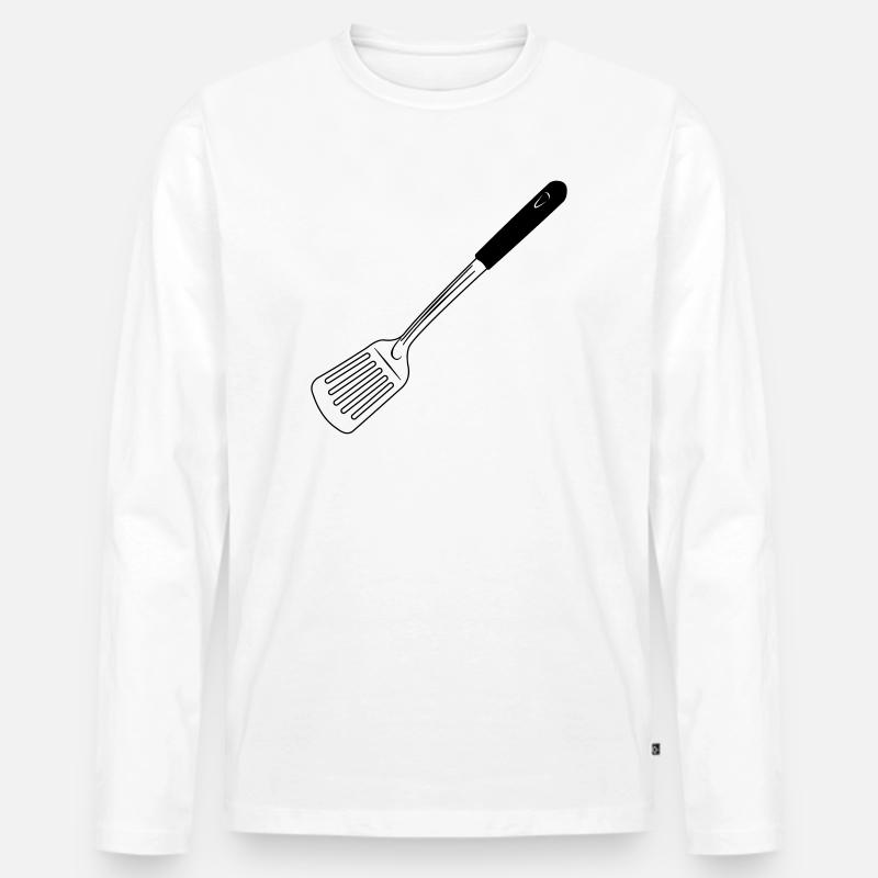 Küchenutensilien Backschaufel - Männer Premium Bio Langarmshirt - Weiß