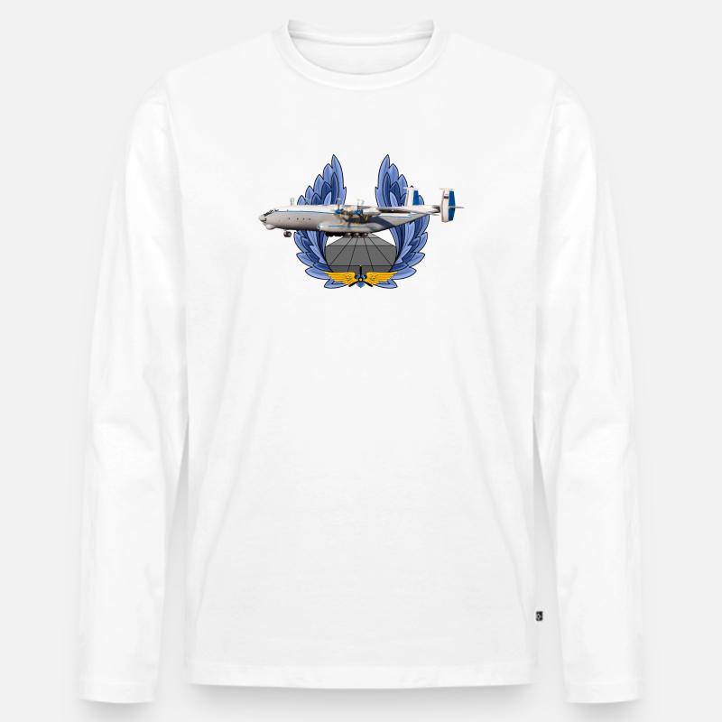 An-22 - Männer Premium Bio Langarmshirt - Weiß