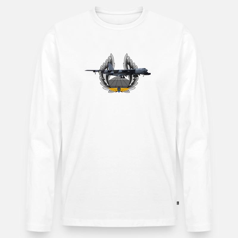 B-52 Stratofortress - Männer Premium Bio Langarmshirt - Weiß