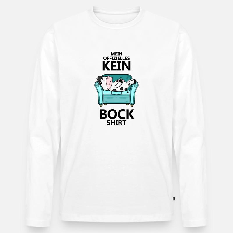 Statement Keine Lust - Männer Premium Bio Langarmshirt - Weiß