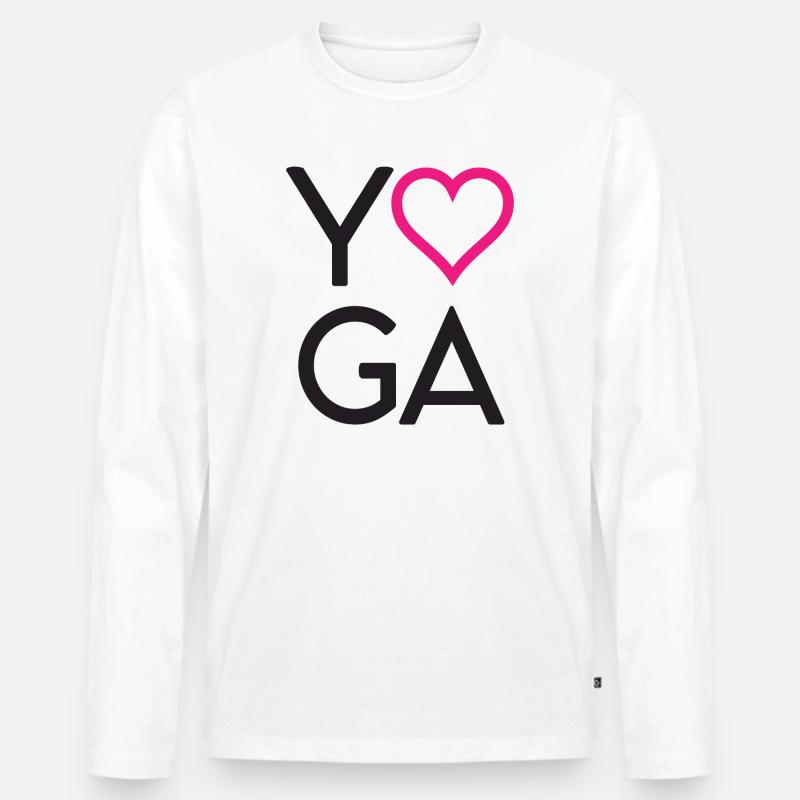 Joga - Männer Premium Bio Langarmshirt - Weiß