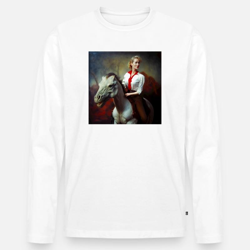 Prüfstandsfahrer 01 - Männer Premium Bio Langarmshirt - Weiß