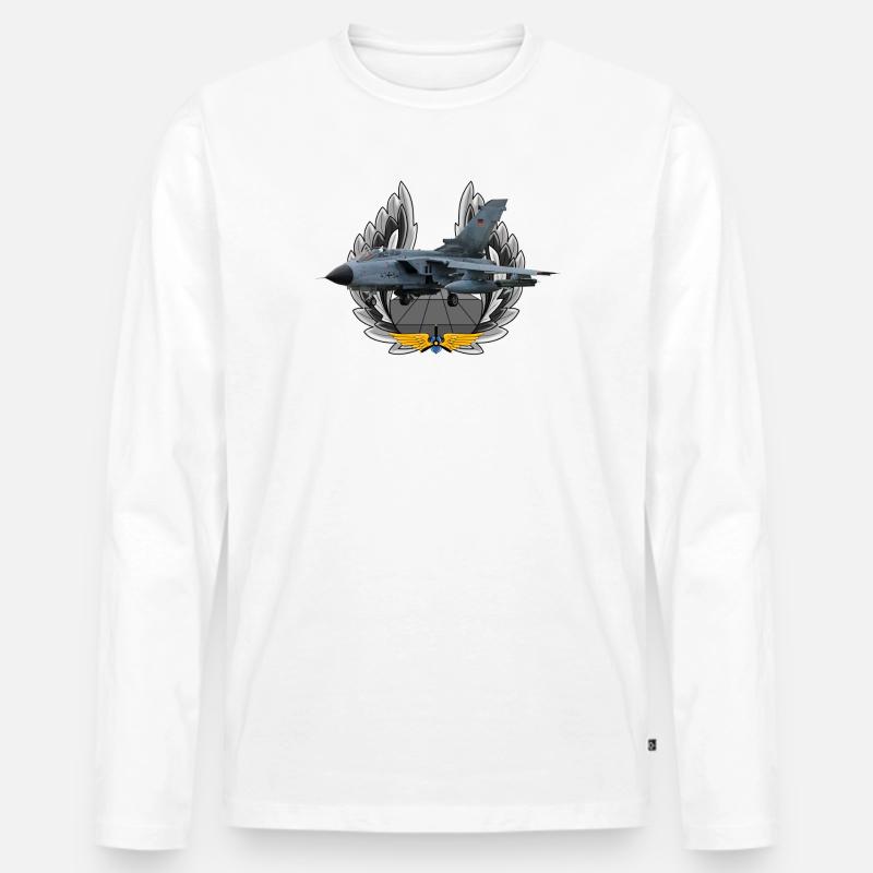 Tornado - Männer Premium Bio Langarmshirt - Weiß