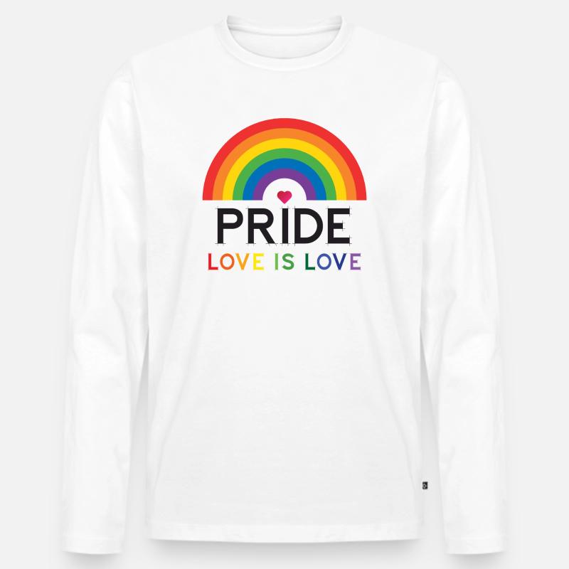 Stolz - Liebe ist Liebe. - Männer Premium Bio Langarmshirt - Weiß