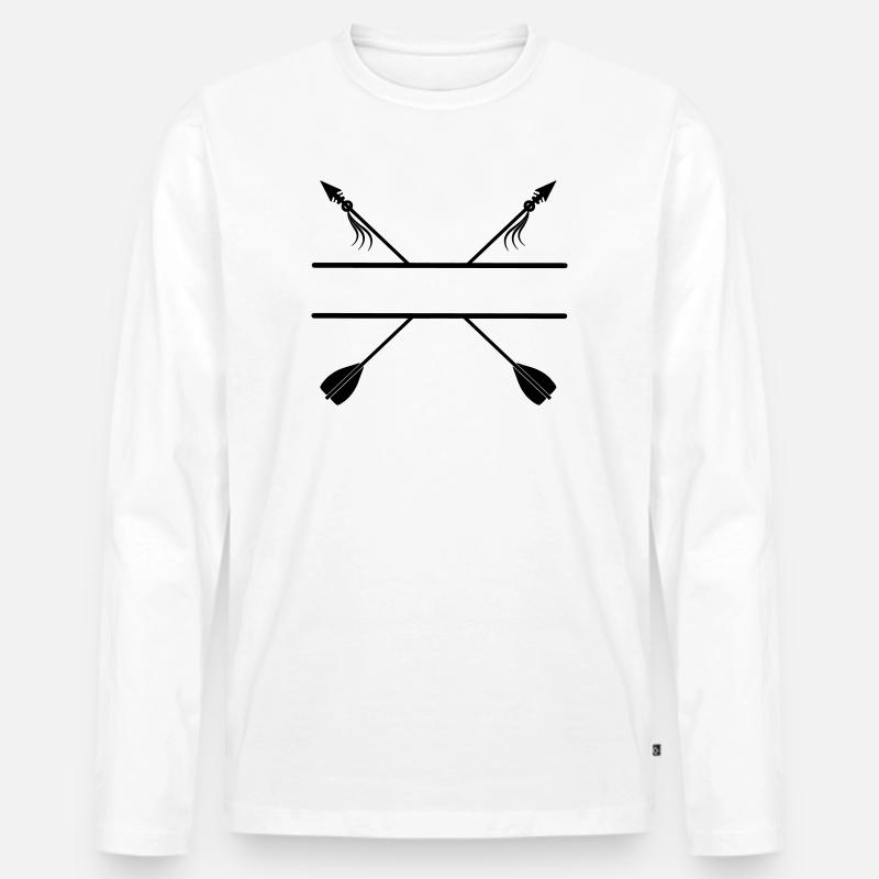 Wikingerpfeile Bogenschießen - Männer Premium Bio Langarmshirt - Weiß