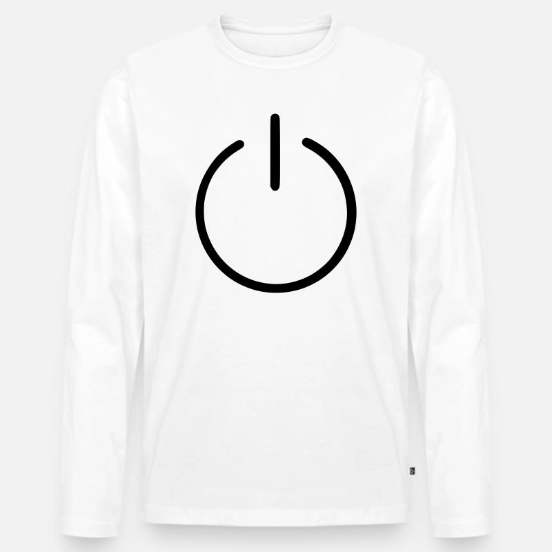 Ein uns Aus Knopf - Männer Premium Bio Langarmshirt - Weiß